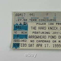 Jay Z DMX Hard Knock Life Tour Method Redman Concert Ticket Stub Vintage 1999
