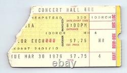 Jerry Garcia Band Concert Ticket Stub March 30 1976 Hempstead New York
