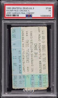 Jerry Garcia Final Last Concert Grateful Dead Ticket Stub Soldier Field 7/9/1995