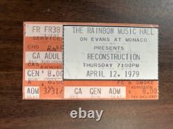 Jerry Garcia Reconstruction Band 4/12/79 Concert Ticket Stub Rainbow Music Hall