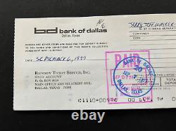 Jerry Jeff Walker Galveston Texas August 28 1977 Concert Deposit Ticket Sales