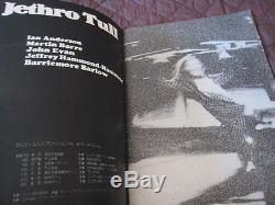 Jethro Tull 1974 Japan Tour Book with Ticket Stub Concert Program Ian Anderson