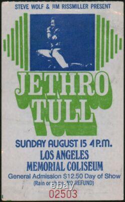 Jethro Tull-1976 RARE Concert Ticket Stub (Los Angeles-Memorial Coliseum)
