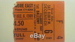 Jethro Tull Grand Funk Railroad Original Concert Ticket Stub