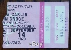 Jim Croce-1973 RARE Original Concert Ticket Stub (Columbia-Brewer Fieldhouse)