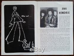 Jimi Hendrix-1968 RARE Concert Program (Book) & Ticket Stub (Chicago Coliseum)