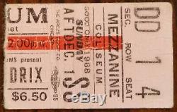 Jimi Hendrix-1968 RARE Original Concert Ticket Stub (Chicago Coliseum)