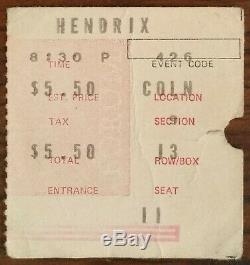 Jimi Hendrix-1969 RARE Concert Ticket Stub (Los Angeles-Forum)