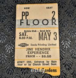 Jimi Hendrix Concert Ticket Stub Toronto MAPLE LEAF GARDENS May 3rd 1969 Canada