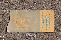Jimi Hendrix Experience 1968 Concert Ticket Stub withGreat Band Logo