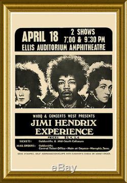 Jimi Hendrix Experience 1969 Concert Ticket Stub Memphis, TN