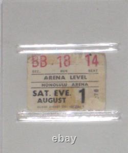Jimi Hendrix Final Us Concert Ticket Stub Aug 1 1970 Honolulu Hi Psa Authenticat