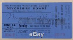 Jimi Hendrix ORIGINAL Newport Pop Devonshire Downs 6/22/1969 Ticket Stub