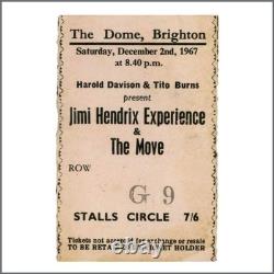 Jimi Hendrix Pink Floyd 1967 The Dome Brighton Ticket Stub (UK)