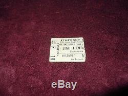 Jimi Hendrix Rare Ticket Stub From Historic 1968 Newark Symphony Hall Concert