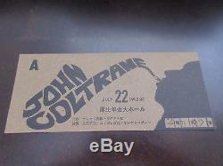 John Coltrane July 22 1966 Tokyo Japan Tour Concert Ticket Stub Pharoah Sanders