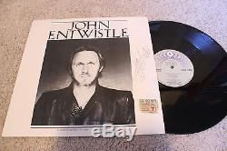 John Entwistle Vinyl Promo Record SIGNED with Concert Ticket Stub THE WHO
