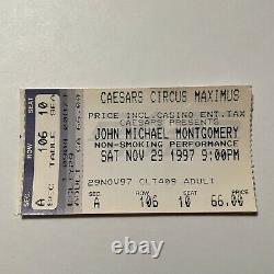 John Michael Montgomery Caesars Maximus Concert Ticket Stub Vintage Nov 30 1997