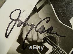 Johnny Cash Autographed Mercury Promo + Concert Ticket Stub Autograph Photo Lot