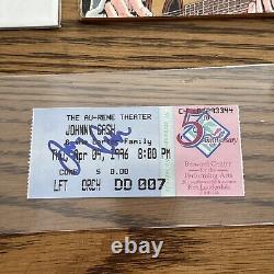 Johnny Cash Signed Ticket Stub 1996 Au-Rene Theatre Concert, Newspaper, Comic