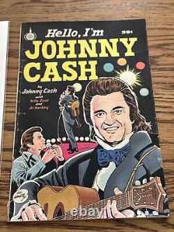 Johnny Cash Signed Ticket Stub 1996 Au-Rene Theatre Concert, Newspaper, Comic