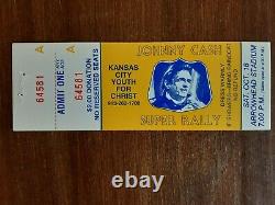 Johnny Cash Super Rally 1976 Unused Concert Ticket (one Of A Kind)