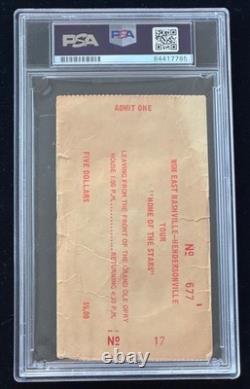 Johnny Cash at Grand Ole Opry Signed Concert Ticket Autographed Auto PSA Rare