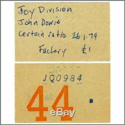 Joy Division 1979 The Factory/Russell Club Manchester Concert Ticket Stub (UK)