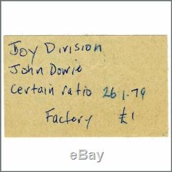 Joy Division 1979 The Factory/Russell Club Manchester Concert Ticket Stub (UK)