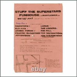 Joy Division 1979 The Mayflower Club Concert Ticket Stub And Handbill (UK)