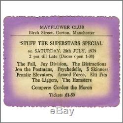 Joy Division 1979 The Mayflower Club Concert Ticket Stub (UK)