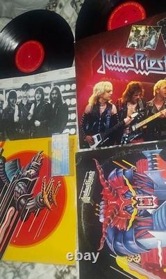 Judas Priest Lifetime Collection RARE Vinyl Records Concert Ticket Stub Lot L@@K