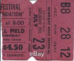 Judy Collins, Howlin Wolf Original 1966 Newport Folf Festival Concert Ticket Stub