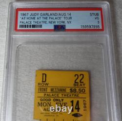 Judy Garland 1967 At Home At The Palace Tour NYC Concert Ticket Stub PSA