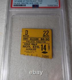 Judy Garland 1967 At Home At The Palace Tour NYC Concert Ticket Stub PSA