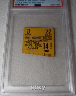 Judy Garland 1967 At Home At The Palace Tour NYC Concert Ticket Stub PSA
