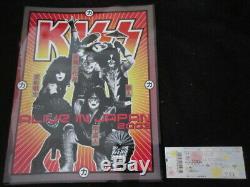 KISS 2003 Japan Tour Book Concert Program with Ticket Stub for Budokan Concert