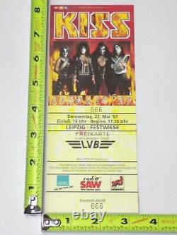 KISS Band Full Ticket Stub May22 1997 Alive Reunion Concert Tour Leipzig Germany