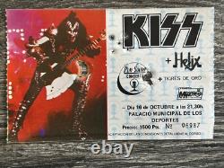 KISS FULL TICKET STUB Barcelona Spain 1983 Lick It Up Concert Tour Vintage Kiss