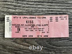 KISS FULL TICKET STUB MTV Unplugged Taping Concert NY 1995 Reunion Vintage Kiss