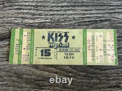 KISS FULL TICKET STUB Oklahoma 1977 Alive 2 Concert Tour Vintage Kiss Aucoin