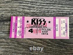 KISS FULL TICKET STUB Texas 9/4 1977 Love Gun Concert Tour Vintage Kiss Aucoin C