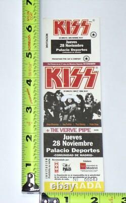 KISS Full Ticket Stub Reunion Tour 1996 CANCELLED Concert Spain Vintage Kiss