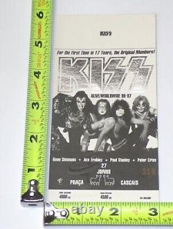 KISS Full Ticket Stub Reunion Tour CANCELLED Concert Portugal Vintage Kiss