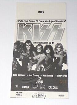 KISS Full Ticket Stub Reunion Tour CANCELLED Concert Portugal Vintage Kiss