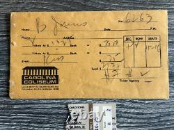 KISS TICKET STUB Alive 2 Concert Tour South Carolina Jan 6 1978 Vintage Aucoin