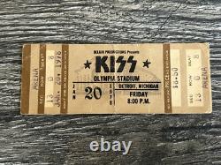 KISS TICKET STUB Detroit Jan 20 1978 Alive 2 Concert Tour Vintage Kiss Aucoin