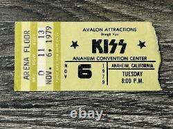 KISS TICKET STUB Dynasty Concert Tour Anaheim CA Nov 1979 Vintage Kiss Aucoin B