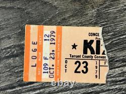 KISS TICKET STUB Dynasty Concert Tour Ft. Worth Texas 1979 Vintage Kiss Aucoin