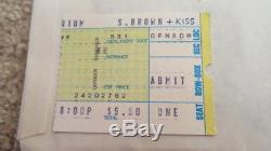 Kiss Kiss Record And Concert Ticket Stub 1974 Nb 9001